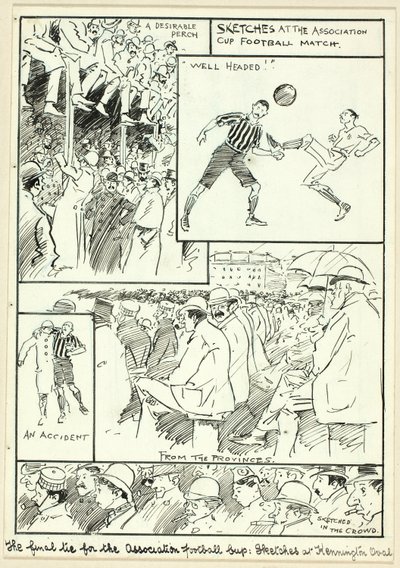Croquis lors du match de football de la Coupe des associations - Philip William May