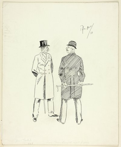 Deux messieurs avec des bâtons de marche - Philip William May