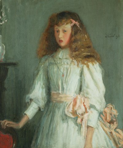 Une jeune fille en robe blanche - Philip Wilson Steer