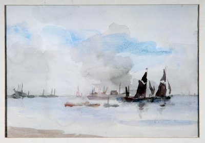 Barges sur la Tamise, Greenhithe - Philip Wilson Steer