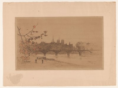 Vue de Paris depuis le Pont des Arts - Philip Zilcken (signed by artist)