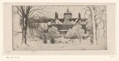 Huis ten Bosch sous la neige - Philip Zilcken (signed by artist)