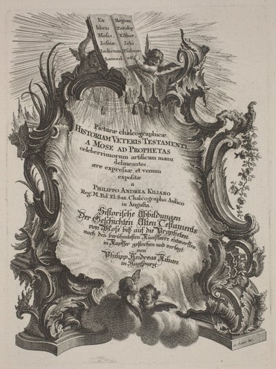 Picturae Chalcographicae Historiam Veteris et Novi Testamenti - Philipp Andreas Kilian after Various Artists, Johann Michael Wagner