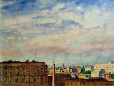 Nuages sur Rome - Philipp Franck