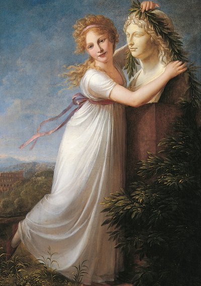 Ida ornant le buste de sa mère - Philipp Friedrich von Hetsch