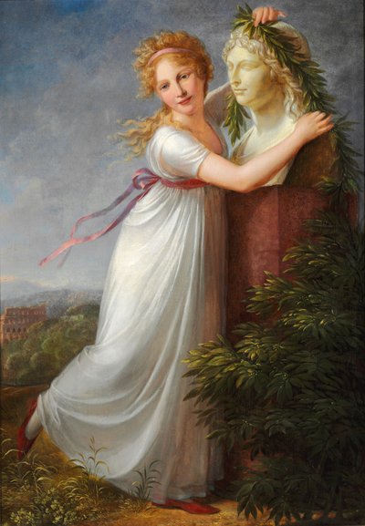 Ida ornant le buste de sa mère - Philipp Friedrich von Hetsch
