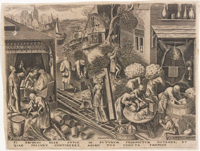 Prudentia Prudence des Sept Vertus, 1559 - Philipp Galle