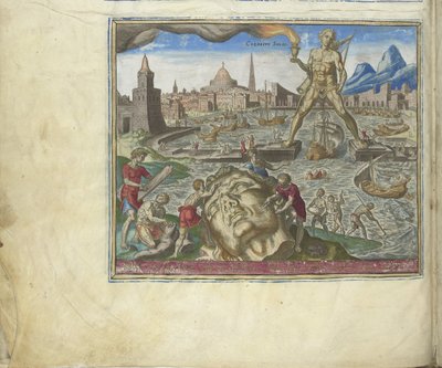 Le Colosse de Rhodes de la série Les Huit Merveilles du Monde, 1572 - Philipp Galle