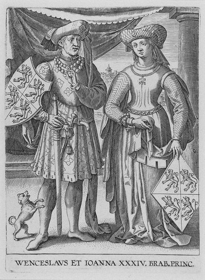 Venceslas I, duc de Luxembourg et Jeanne, duchesse de Brabant, ca. 1600 - Philipp Galle