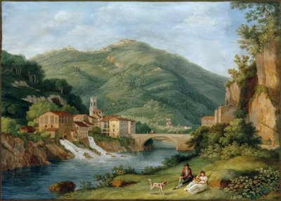 Hackert, pont près de Serraglio sur la Lima à Bagni di Lucca - Philipp Hackert