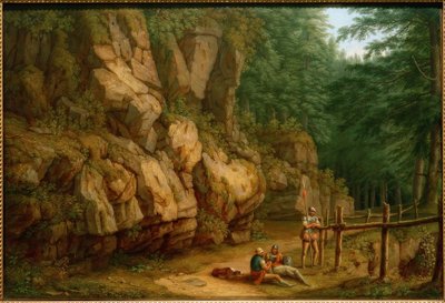 Hackert, Paysage rocheux avec soldats (Masso del Diavolo) - Philipp Hackert