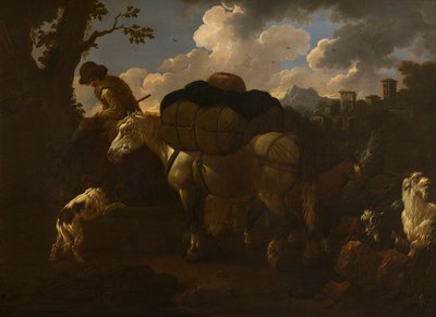 Scène paysanne, c.1677-1706 - Philipp Peter called Rosa da Tivoli Roos