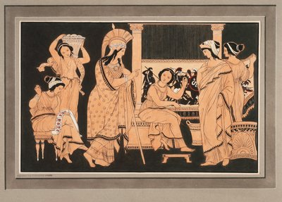 Athena bei der mit Webereien beschäftigten Penelope - Philipp Veit