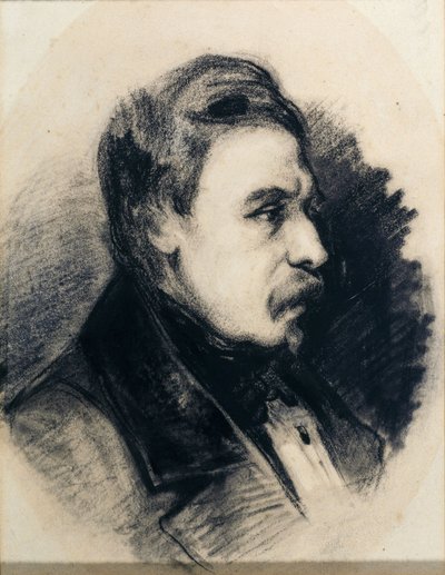 Portrait de profil de Godefroy Cavaignac - Philippe Auguste Jeanron