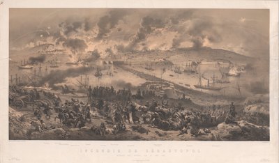 Incendie de Sébastopol. Retraite des Russes sur la Côte Nord, 1855 - Philippe Benoist