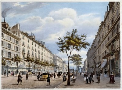 Le boulevard des Italiens - dans « Promenade dans Paris et ses environs », par Jacottet et Benoist, éd. Gihaut - Philippe Benoist