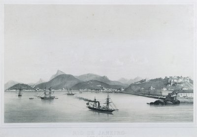 Neuf vues panoramiques de Rio de Janeiro : As Prais St. Luzia a Gloria, 1862 - Philippe Benoist