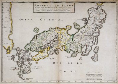 Carte géographique du Japon par le Père Philippe Briet, jésuite et érudit français (1601-1668) - Philippe Briet