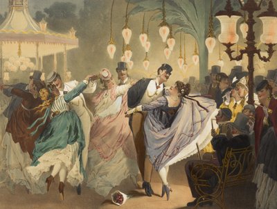 Musée des mœurs en actions : La valse à Mabille, gravé par Gustave Barry - Philippe Jacques Linder