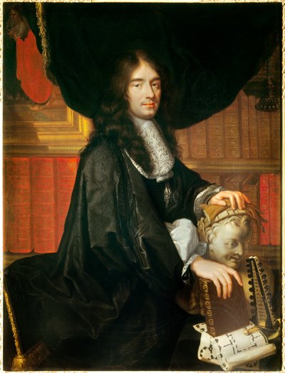 Portrait de Charles Perrault (1628-1703) écrivain français - Philippe Lallemant