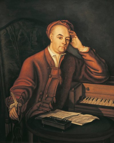 Allemagne, Saxe-Anhalt, Halle, Portrait du compositeur allemand Georg Friedrich Haendel (1685 - 1759) - Philippe Mercier