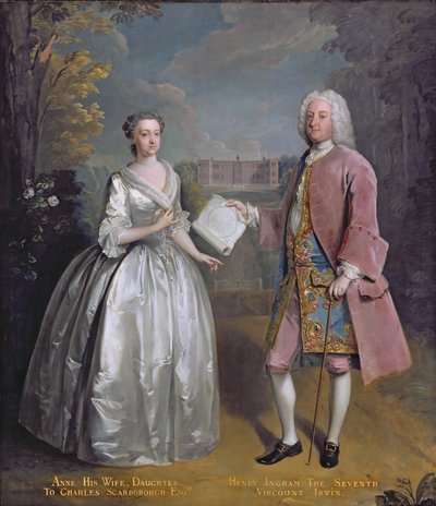 Portrait de Henry 7ème Vicomte Irwin et de sa femme Anne - Philippe Mercier
