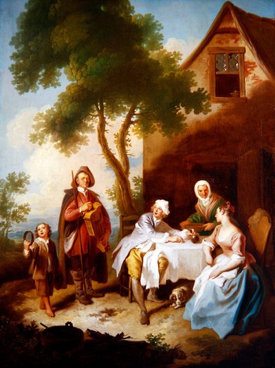 La Visite du Ménestrel - Philippe Mercier
