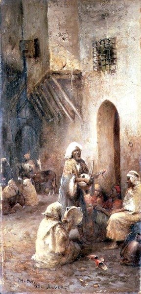 Musiciens arabes dans une rue de village - Philippe Pavy