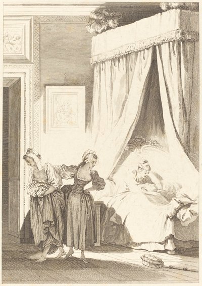 La gageure des trois commères: La servante - Philippe Triere and Antoine Jean Duclos after Jean Honoré Fragonard