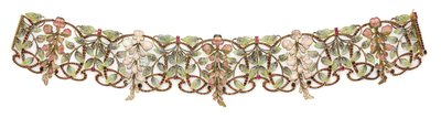Tour-de-cou Art Nouveau multi-gemmes et émail 