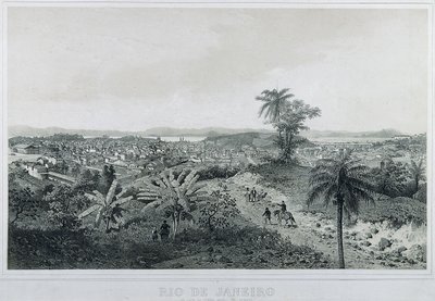 Neuf vues panoramiques de Rio de Janeiro: De Lado da Terra Morro de Senado - Philippe and Ciceri Eugene Benoist