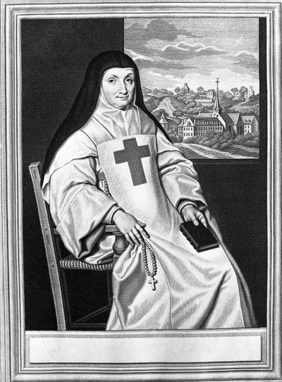 Jacqueline Marie Angélique Arnauld, mère Angélique (1591-1661), religieuse française, abbesse de Port Royal des Champs - Philippe de (after) Champaigne