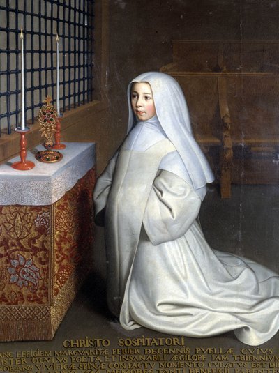 Portrait de Marguerite Périer, pensionnaire du couvent de Port-Royal-des-Champs et nièce de Pascal (« À Christ le Sauveur: Marguerite Périer, une fille de 10 ans dont l