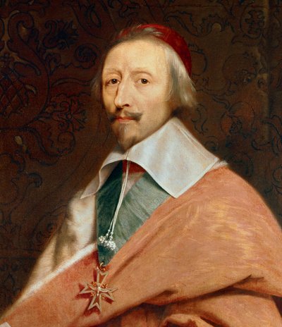 Détail de : Armand Jean du Plessis, Cardinal de Richelieu - Philippe de (studio of) Champaigne