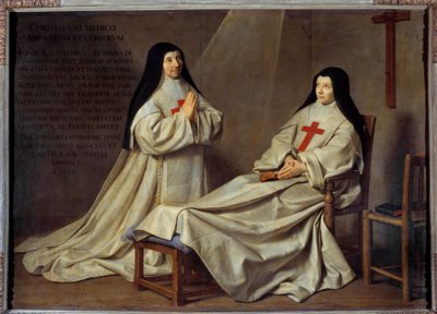 Jansénisme : Portrait de Mère Catherine Agnès Arnauld (1593-1671) et Sœur Catherine de Sainte Suzanne Champaigne (1636-1686) - Philippe de Champaigne