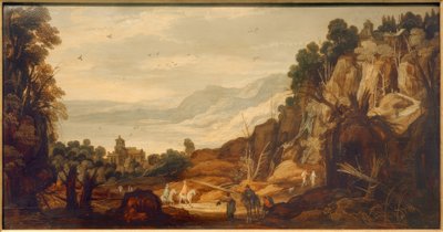 Paysage de montagne avec cavaliers - Philippe de Momper