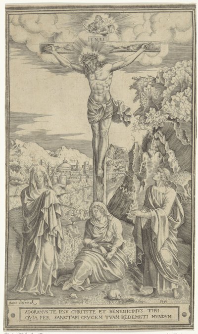 Christ en croix flanqué de Marie et Jean - Philippe de Soye
