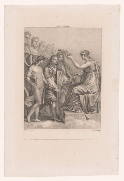 Apothéose de Jean Racine (Son génie et Melpomène le mènent à l