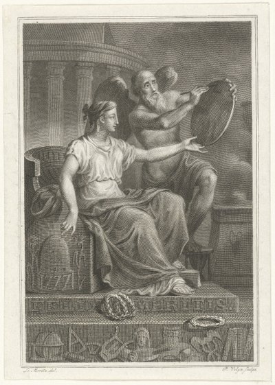 Représentation symbolique du 50e anniversaire de Felix Meritis, 1827 - Philippus Velijn