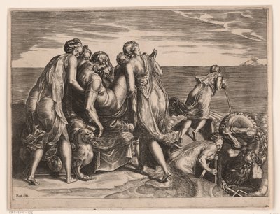 Les Phéaciens transportent Ulysse endormi vers Ithaque - Philips Galle (attributed to)