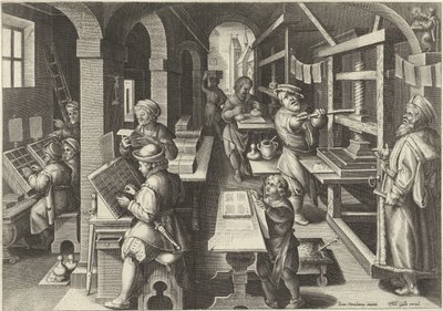 Imprimerie (Nouvelles inventions et découvertes) - Philips Galle (attributed to workshop of)
