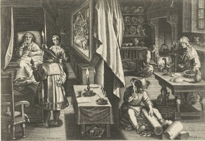 Remède contre la syphilis - Philips Galle (attributed to workshop of)