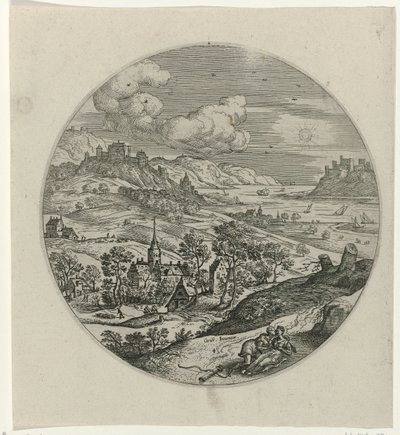 Procris meurt dans les bras de Céphale - Philips Galle (attributed to workshop of)