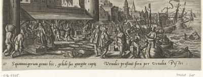 Marché aux poissons (Chasse et pêche) - Philips Galle (attributed to workshop of)