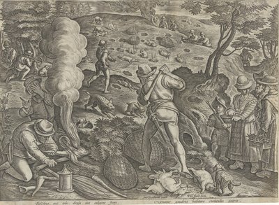 Chasse aux lapins (Jachttaferelen) - Philips Galle (possibly)