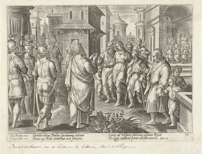 Paul prêche la doctrine du Christ à Rome (Actes des Apôtres) - Philips Galle (possibly)