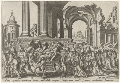 Funérailles de Samson Les jours de malheur du peuple juif (titre de la série) - Philips Galle
