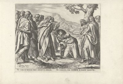 Christ et la femme cananéenne - Philips Galle