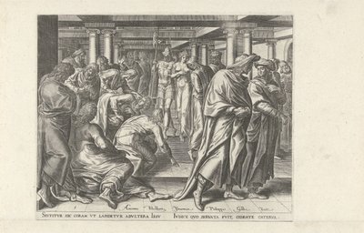 Christ et la femme adultère - Philips Galle
