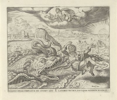 Le poisson recrache Jonas sur la terre (Geschiedenis van Jona) - Philips Galle
